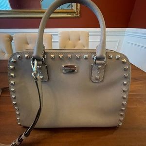 MK grey structured medium size purse
